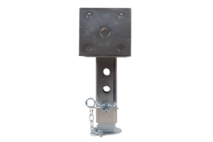 Suporte de manivela extensível UNITRAILER JL1 para reboque plataforma de 1500 kg, 346-576 mm