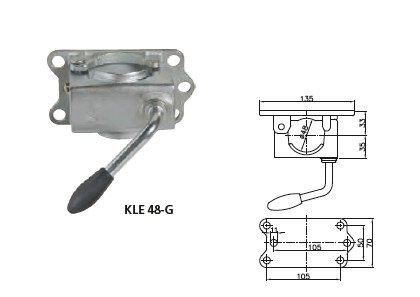 Suporte fixo com grampo e braçadeira de ferro fundido WINTERHOFF RSR48-600+KLE48-G 150kg 48mm 600mm