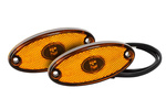 Conjunto de duas lâmpadas de marcação LED ASPÖCK FLATPOINT II, ​​laranja, universal