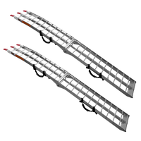 Rampas dobráveis UNITRAILER ALR002 em alumínio para reboques, 221 cm, 680 kg, com cinta, conjunto de 2 unidades.