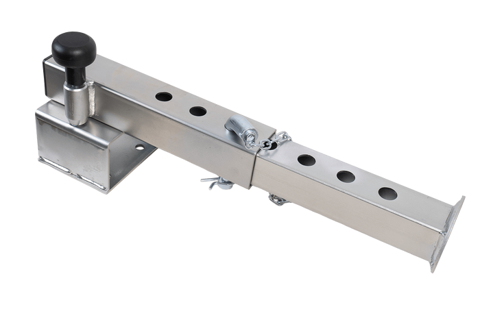 Suporte de manivela extensível UNITRAILER JL1 para reboque plataforma de 1500 kg, 346-576 mm