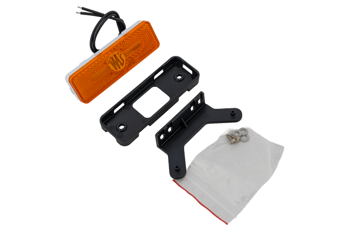 Lâmpada de sinalização LED WAŚ W254 2033, laranja, universal, com suporte.