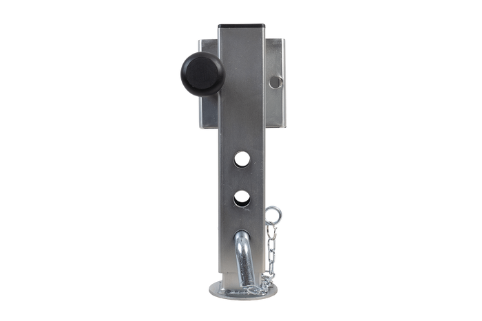 Suporte de manivela extensível UNITRAILER JL1 para reboque plataforma de 1500 kg, 346-576 mm