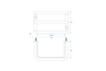 Grade de proteção para luz traseira de reboque ProPlus, capa para luz traseira, 140x105x80mm