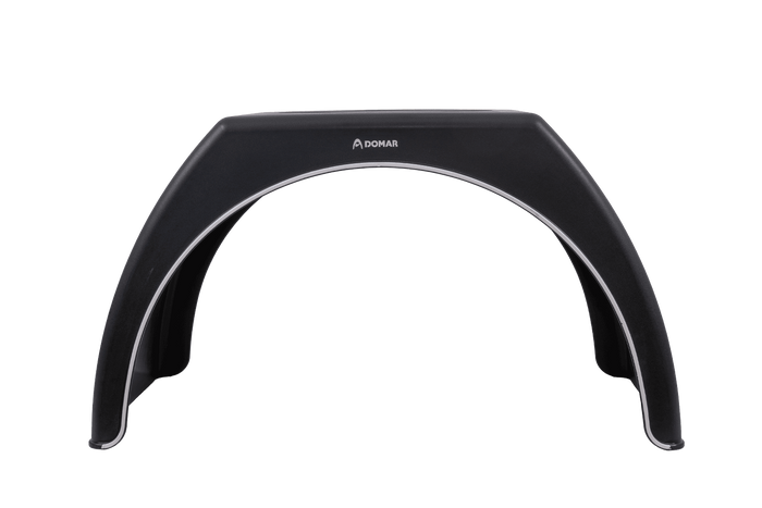 Para-lama duplo para reboque 15-16" DOMAR DK3120 arco de roda plano 1000/510mm com aro branco