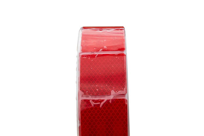 Fita refletora de contorno vermelho em segmentos - 1 metro