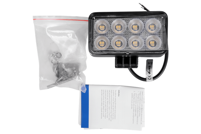 Refletor retangular para lâmpada de trabalho LED TT TECHNOLOGY BLACK TT.13306 com 32 LEDs e 2560 lm