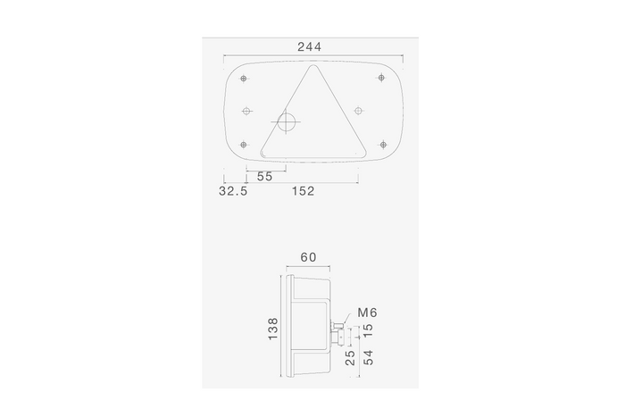 Lanternas traseiras ASPÖCK MULTIPOINT III com encaixe de baioneta de 5 pinos e 7 funções (esquerda + direita).