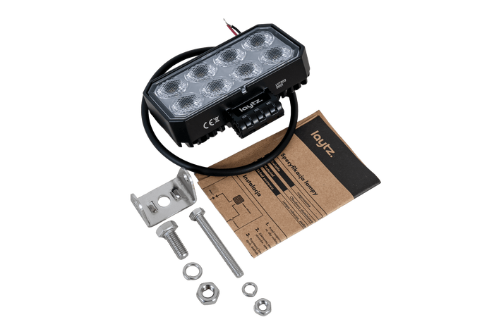 Refletor retangular para lâmpada de trabalho LED LAYTZ LY7302 com 32 LEDs e 3200 lm