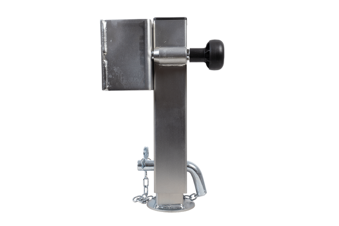 Suporte de manivela extensível UNITRAILER JL1 para reboque plataforma de 1500 kg, 346-576 mm