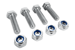 Conjunto de 4 parafusos sextavados M8x30 e 4 porcas autotravantes M8 MARCOPOL classe de parafuso 5.8 DIN933