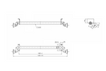 Eixo AL-KO OPTIMA sem freio para reboque 750kg 1285mm 1620mm 4x100