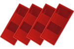 Refletores de reboque autoadesivos vermelhos 90x40 mm - conjunto de 4