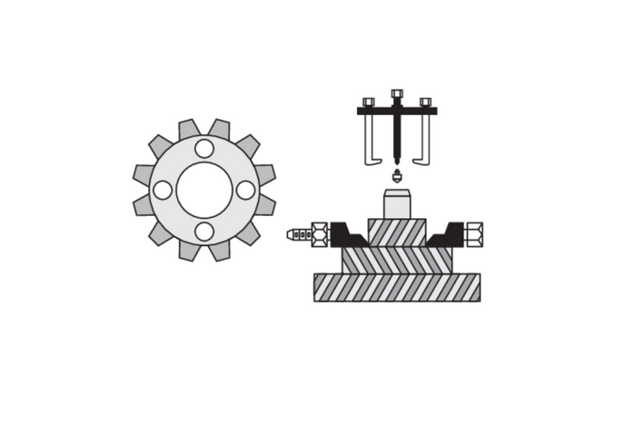 Conjunto de extrator e separador YATO YT-06412 com 14 peças