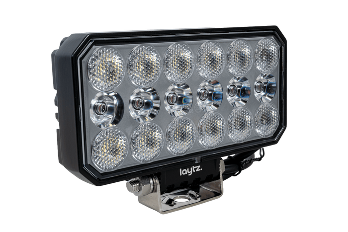 Refletor retangular para lâmpada de trabalho LED LAYTZ LY7304 com 66 LEDs e 5800 lm