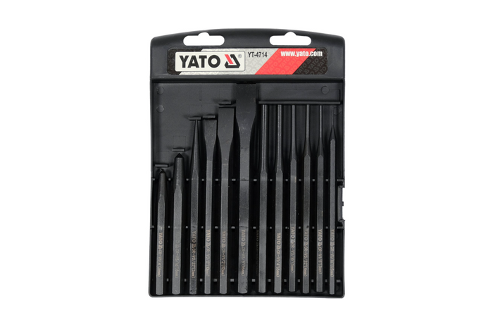 Conjunto de 12 formões e punções YATO YT-4714.